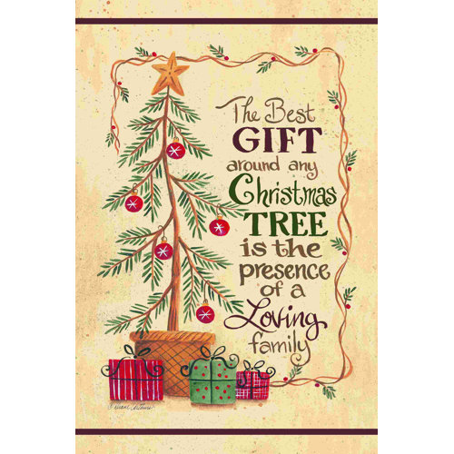 The Holiday Aisle® Primitive Throw Christmas Tree Wrapped Canvas